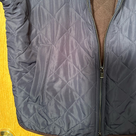 Magaschoni Mens Medium Blue Fleece Lined Quilted vest - Picture 3 of 10